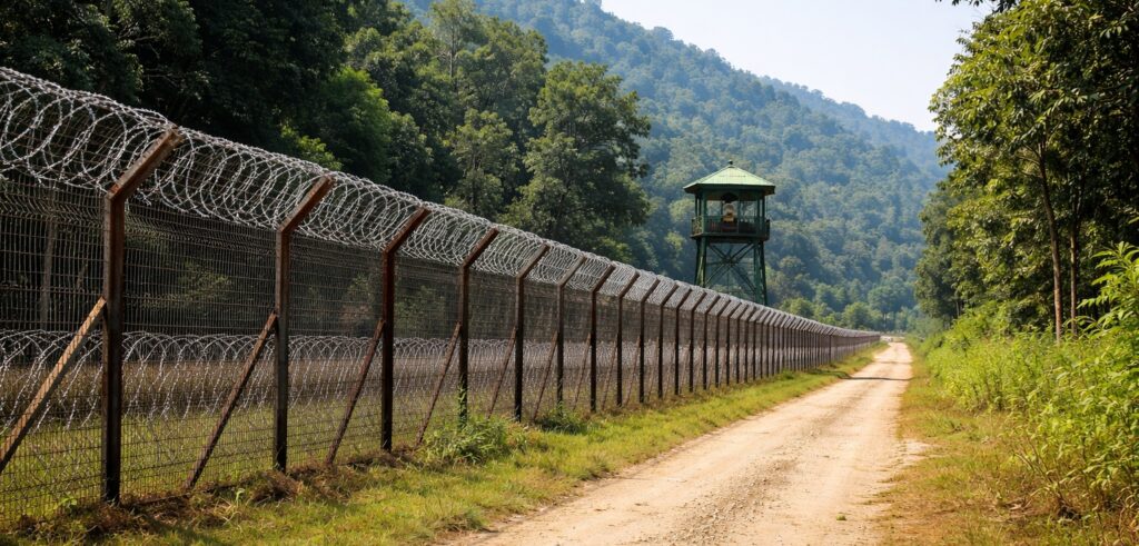 Indo-Bangladesh border patrols in Meghalaya