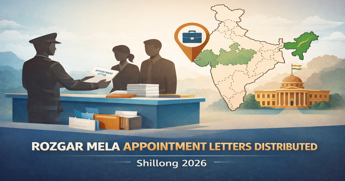 Shillong Rozgar Mela appointment letters
